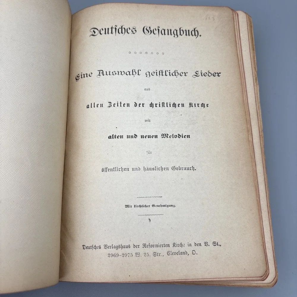 ANTIQUE GERMAN HYMNAL BOOK  1894 Black cover Religious‎ Vintage RARE